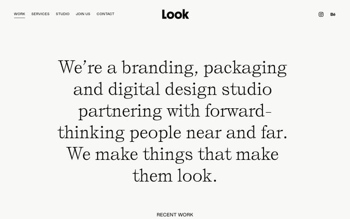 Look Look Studio website preview