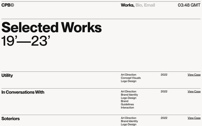 Christopher Bailey website preview