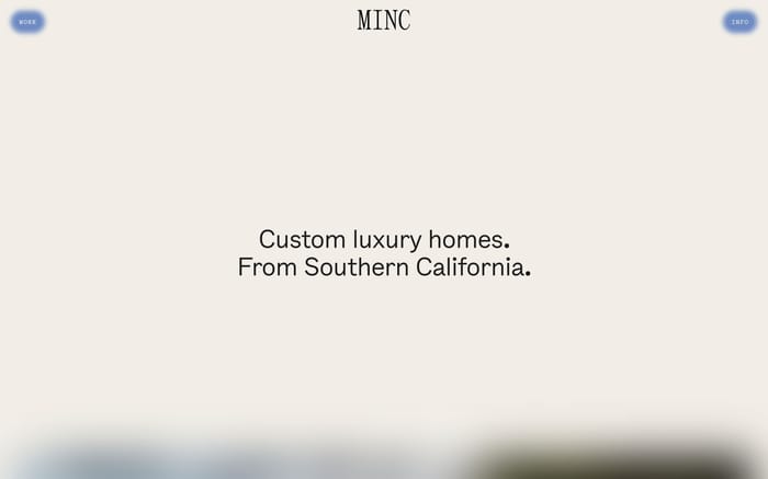 Minc website preview