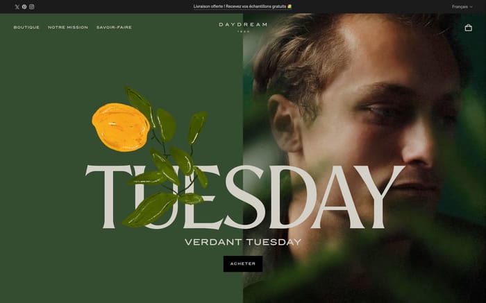 Daydream 1820 website preview