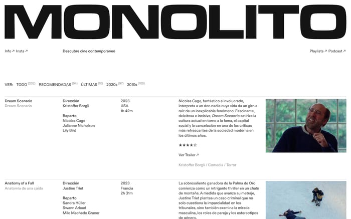 Monolito website preview