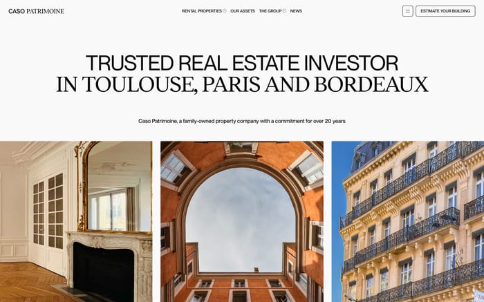 Caso Patrimoine website preview