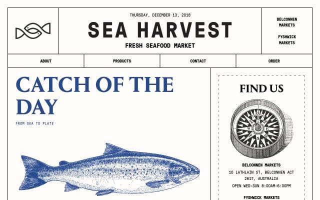 Sea Harvest website preview