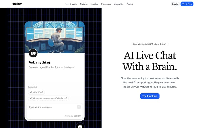 Wist website preview