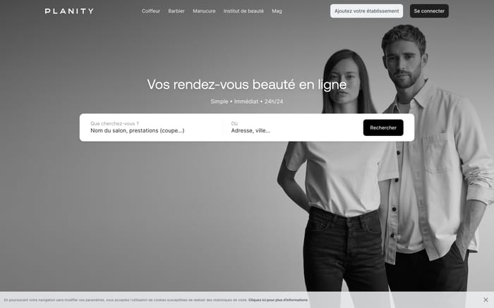 Planity website preview