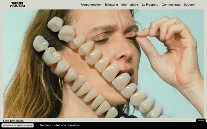 Théâtre Prospero website preview