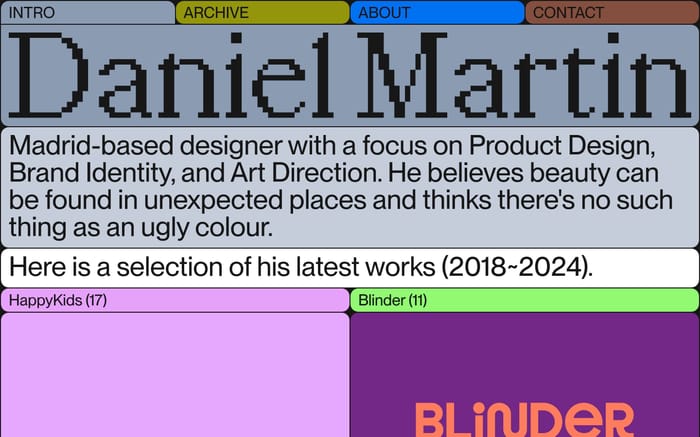 Daniel Martin website preview