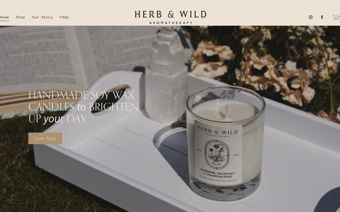 Herb & Wild website preview