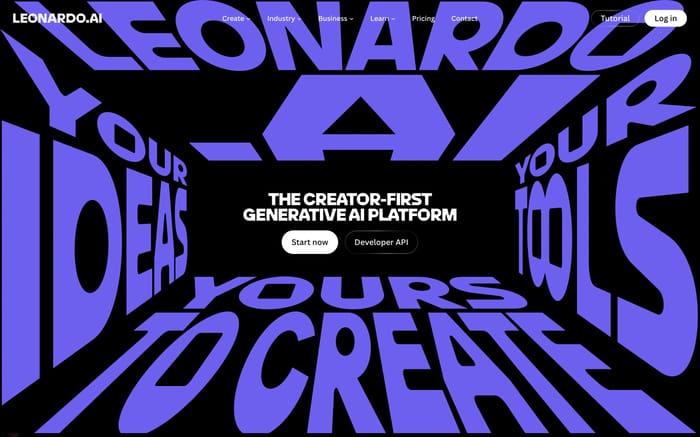 Leonardo Ai website preview