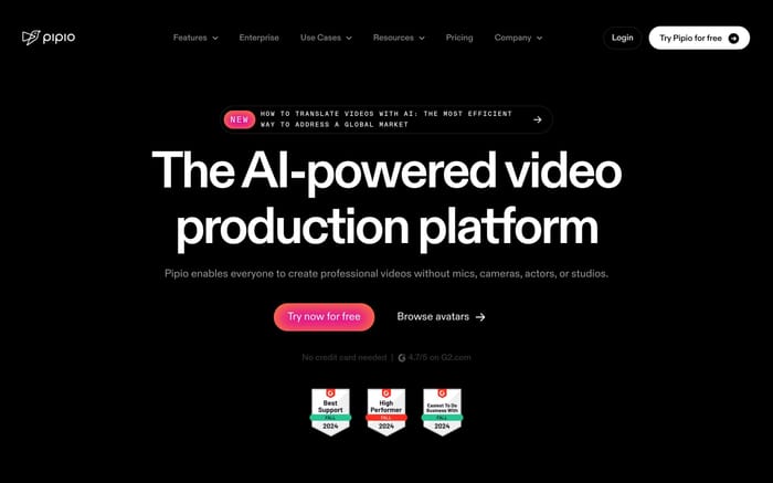 Pipio website preview
