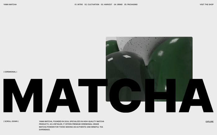 Yama Matcha - Ceremonial website preview