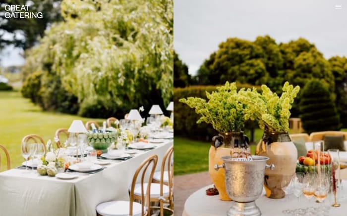 The Great Catering website preview