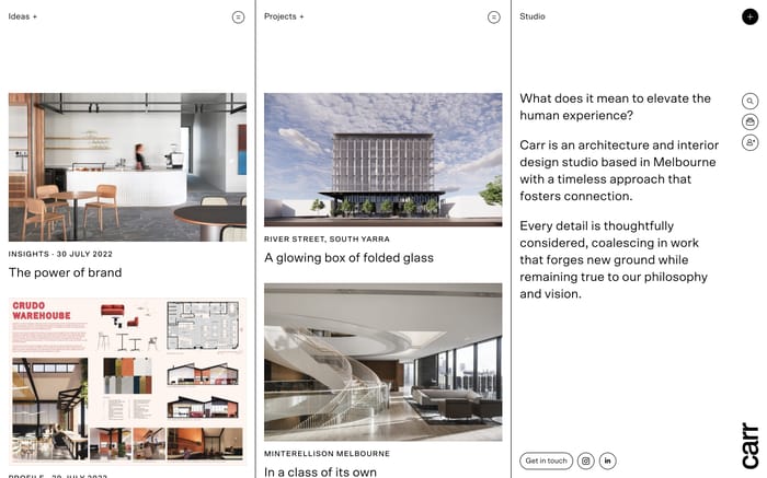 Carr website preview