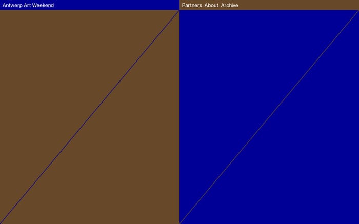 Antwerp Art Weekend website preview