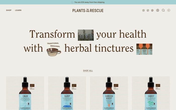 Plants to the Rescue website preview