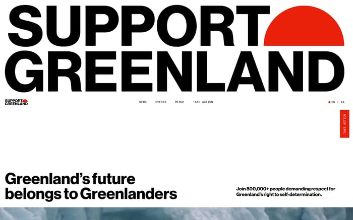 Support Greenland website preview