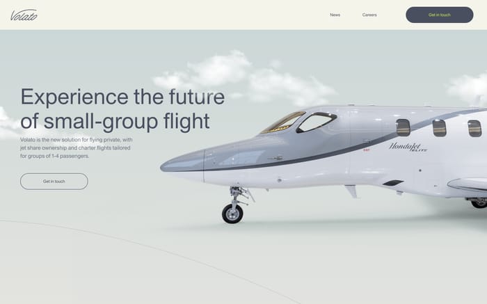 Volato website preview