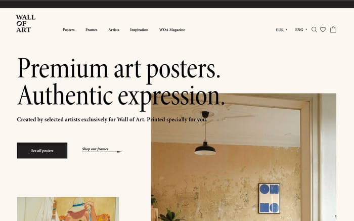 Wall of Art website preview