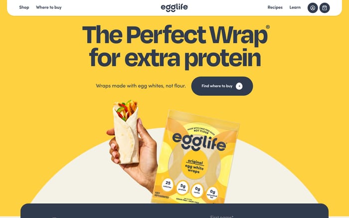 Egglife website preview