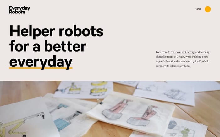 Everyday Robots website preview