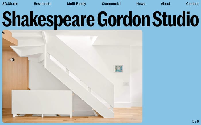 Shakespeare Gordon Studio website preview