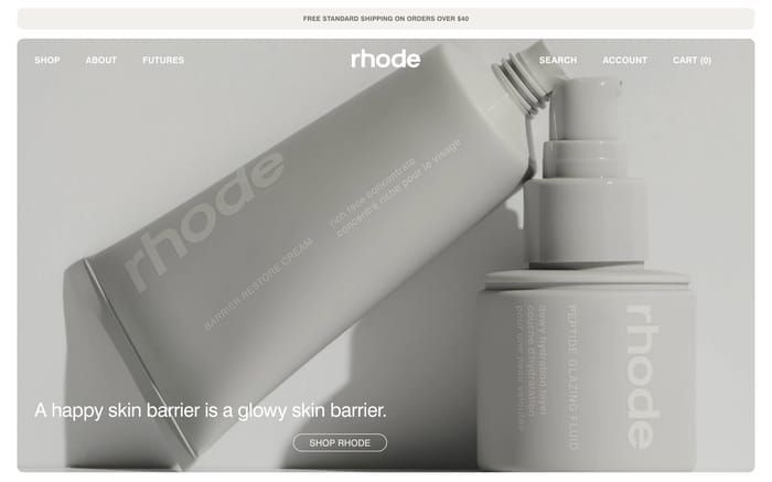 Rhode website preview