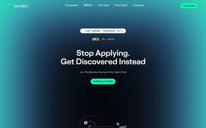 Bondex website preview