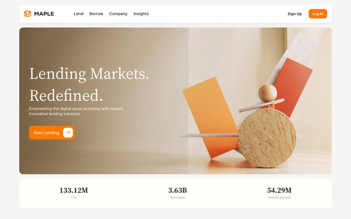 Maple Finance website preview