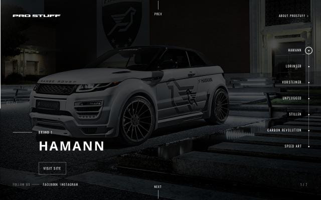 Prostuff website preview