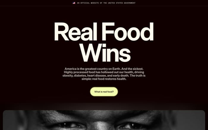 Real Food website preview