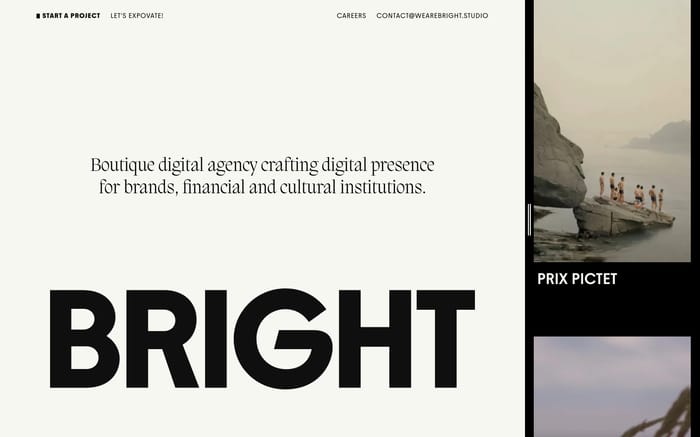 Bright website preview