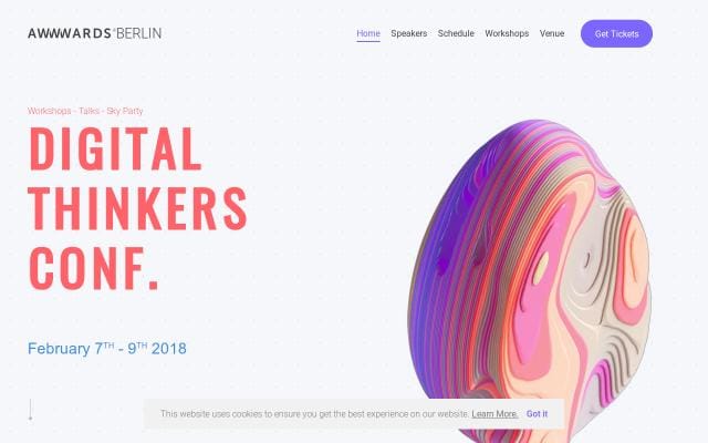 Conference website preview