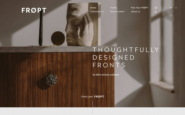 FRØPT - Thoughtfully designed fronts fo IKEA kitchen cabinets website preview