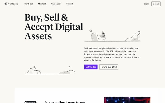 Vertbase website preview