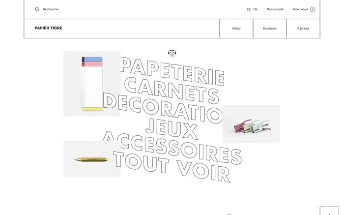 Papier Tigre website preview