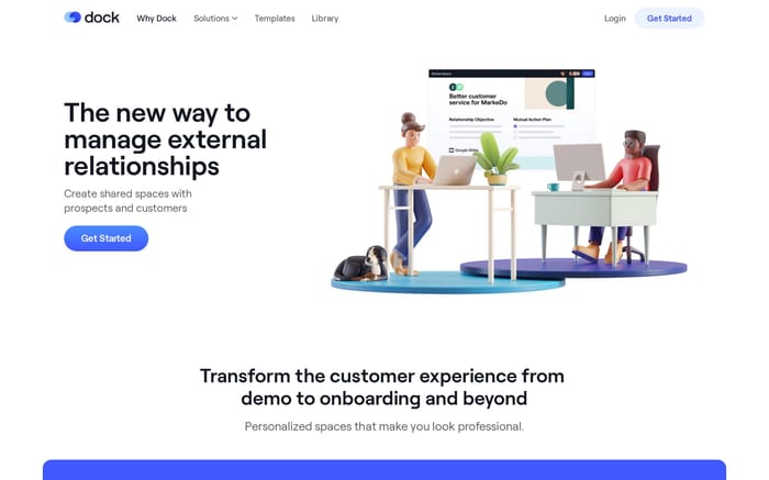 Dock website preview
