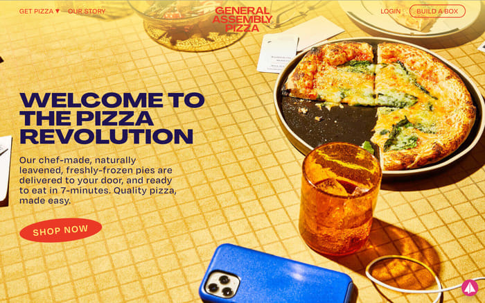 General Assembly Pizza website preview