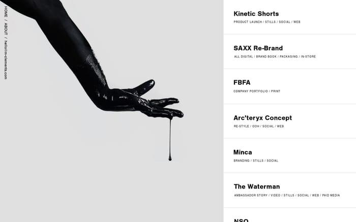 Mitchell Clements website preview