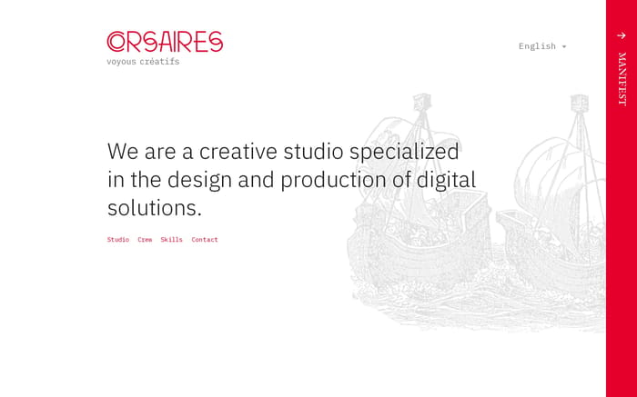 Corsaires Studio website preview
