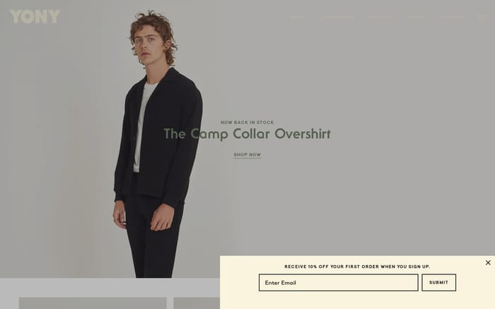 Yony website preview