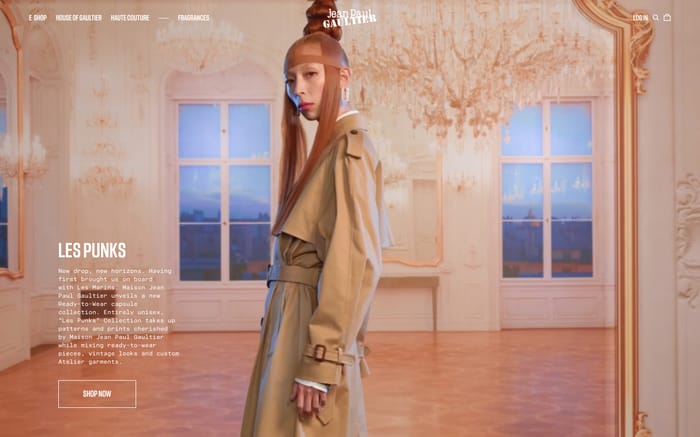 Jean Paul Gaultier website preview