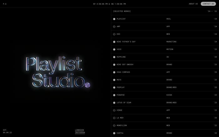 Playlist Studio website preview