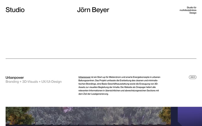 Studio Jörn Beyer website preview