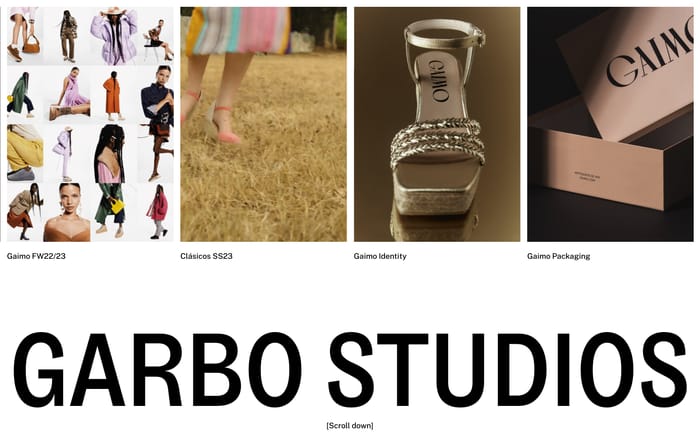 Garbo studios website preview