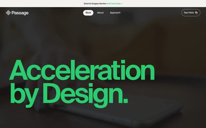 Passage website preview