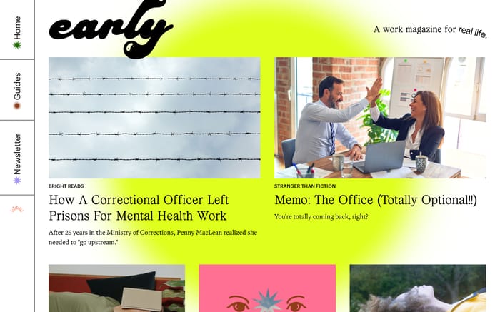 Early Magazine website preview