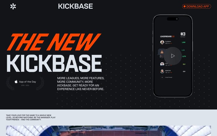 Kickbase website preview