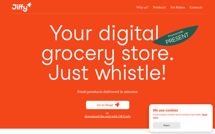 Jiffy website preview