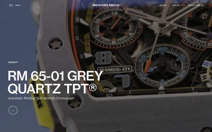 Richard Mille website preview