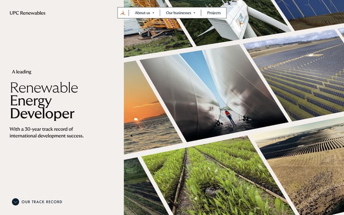 Upc Renewables website preview